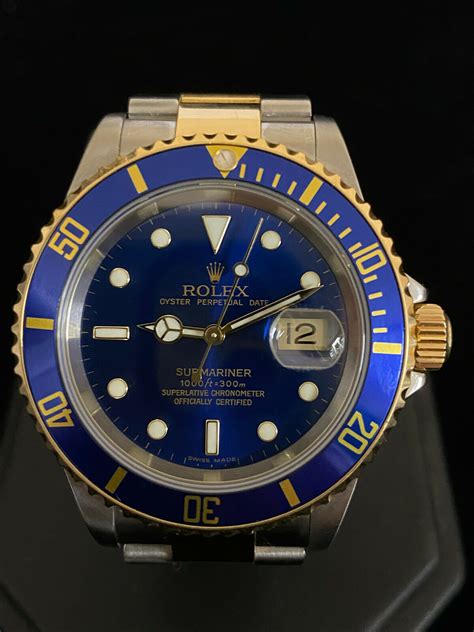 rolex submariner blue and gold price|rolex submariner gold for sale.